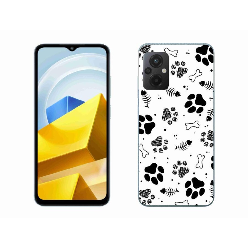 Gélový kryt mmCase na mobil Xiaomi Poco M5 4G - psie labky 1