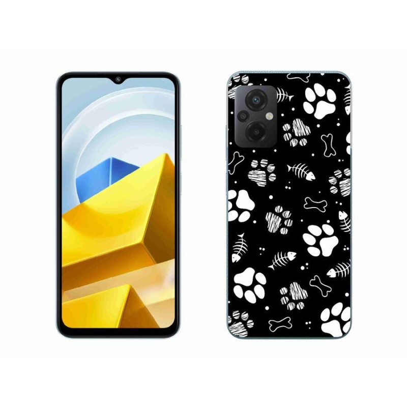 Gélový kryt mmCase na mobil Xiaomi Poco M5 4G - psie labky