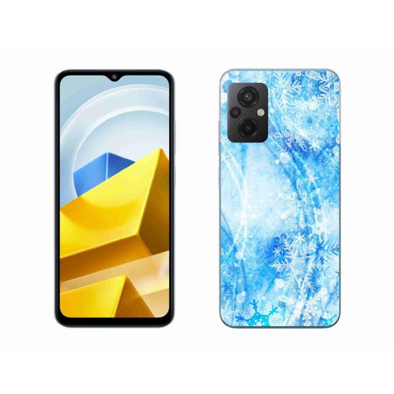 Gélový kryt mmCase na mobil Xiaomi Poco M5 4G - snehové vločky