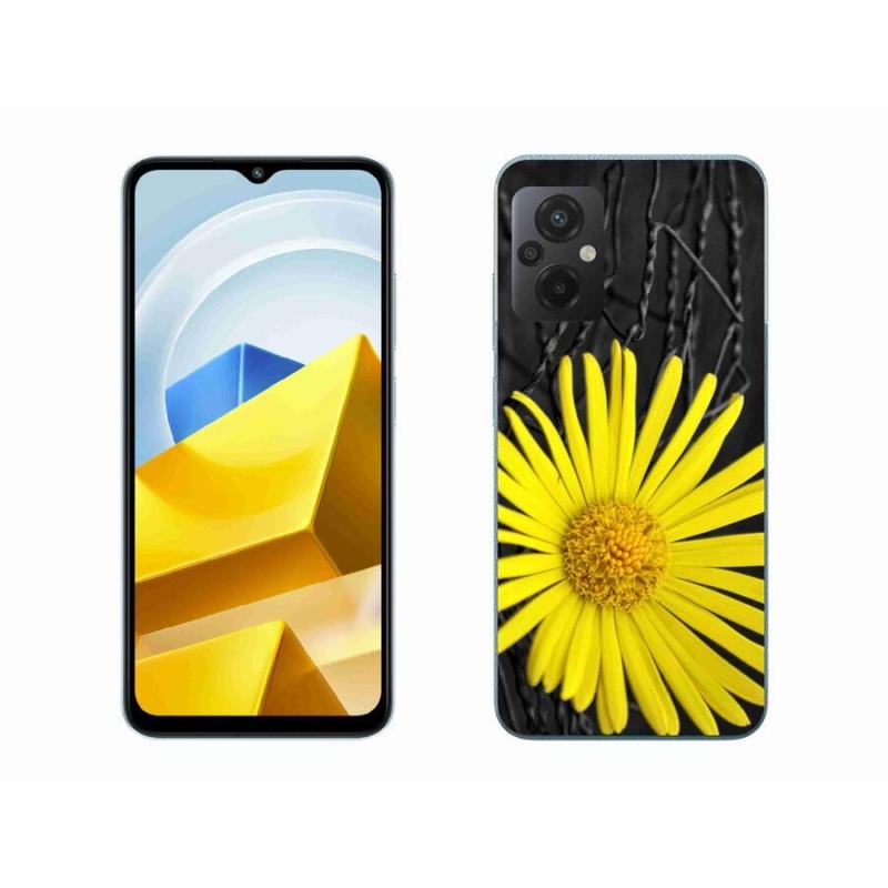 Gélový kryt mmCase na mobil Xiaomi Poco M5 4G - žltý kvet