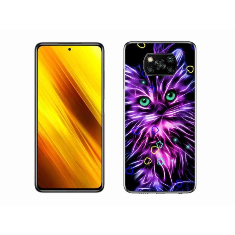 Gélový kryt mmCase na mobil Xiaomi Poco X3 - abstraktná mačka