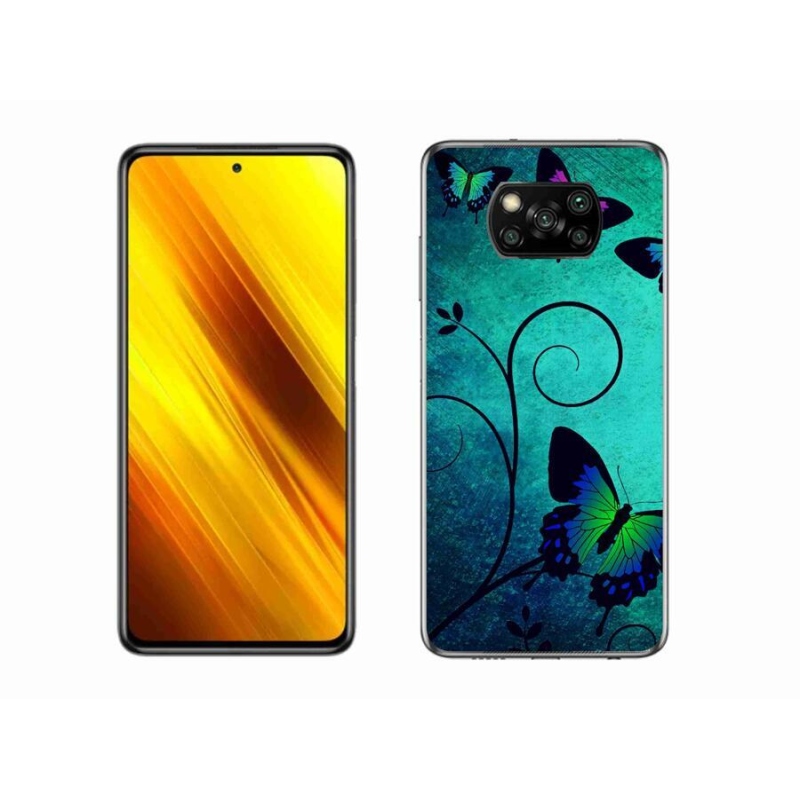 Gélový kryt mmCase na mobil Xiaomi Poco X3 - farebné motýle