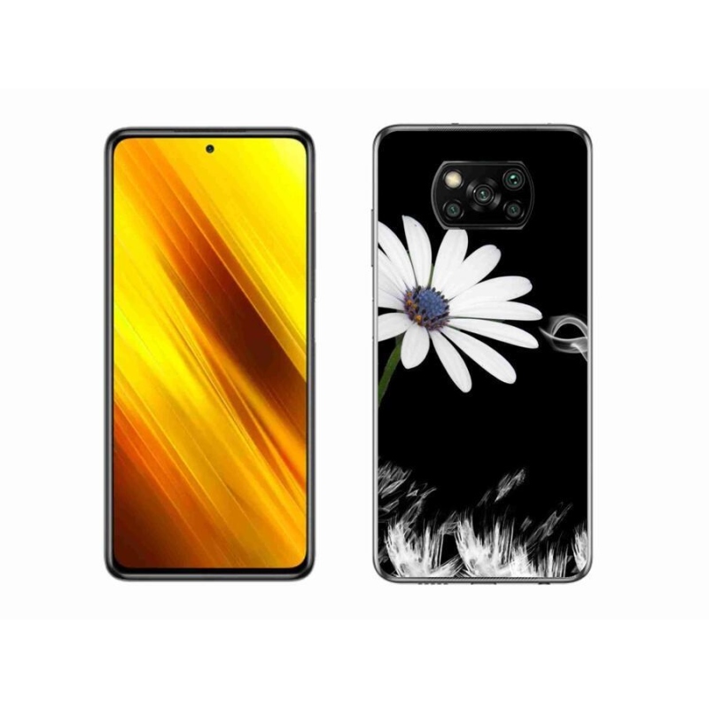 Gélový kryt mmCase na mobil Xiaomi Poco X3 - biela kvetina