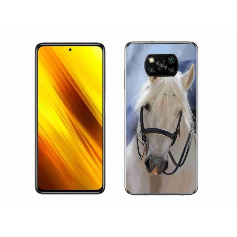 Gélový kryt mmCase na mobil Xiaomi Poco X3 - biely kôň