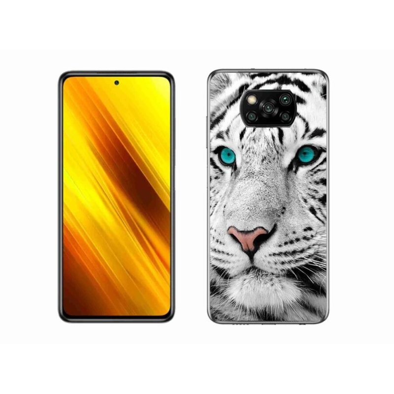 Gélový kryt mmCase na mobil Xiaomi Poco X3 - biely tiger