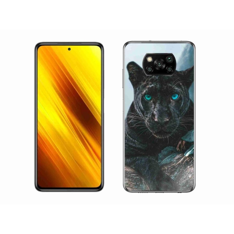 Gélový kryt mmCase na mobil Xiaomi Poco X3 - čierny panter