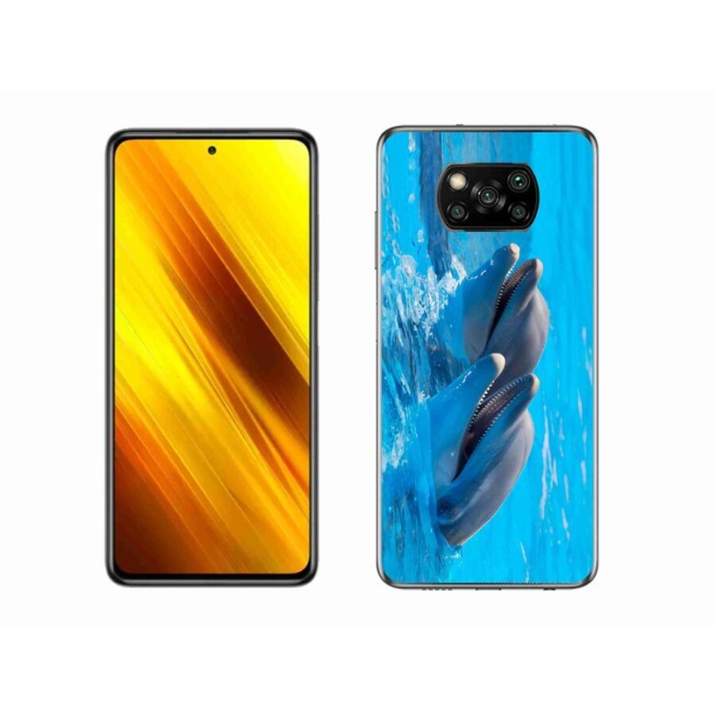 Gélový kryt mmCase na mobil Xiaomi Poco X3 - delfíny