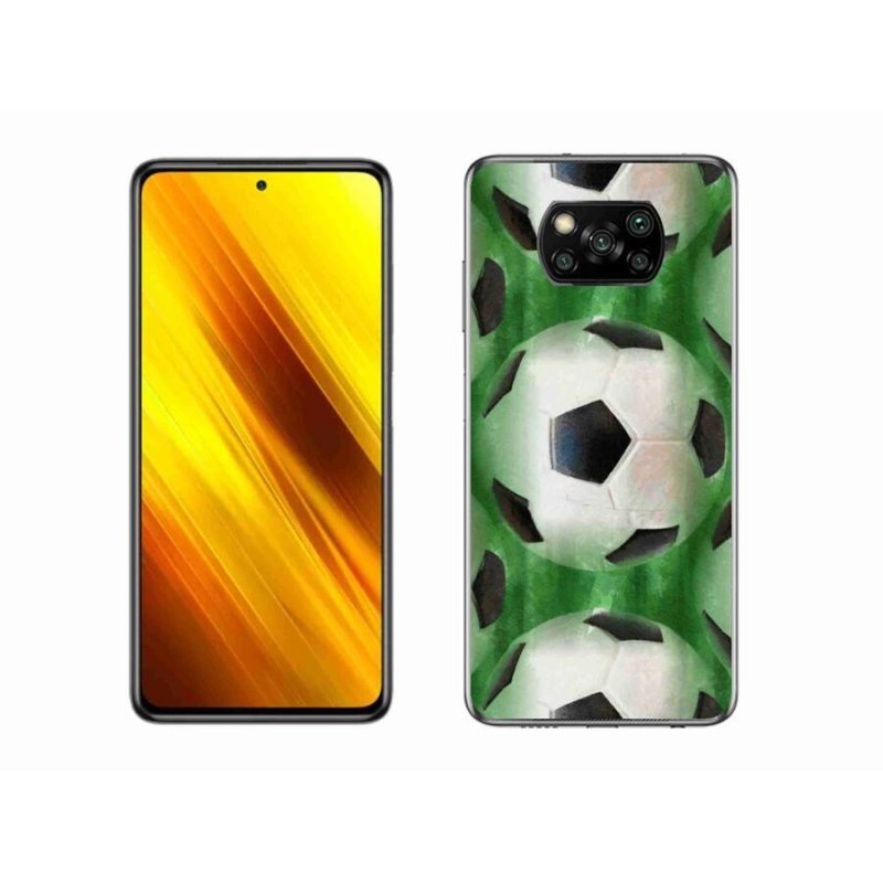 Gélový kryt mmCase na mobil Xiaomi Poco X3 - futbalová lopta