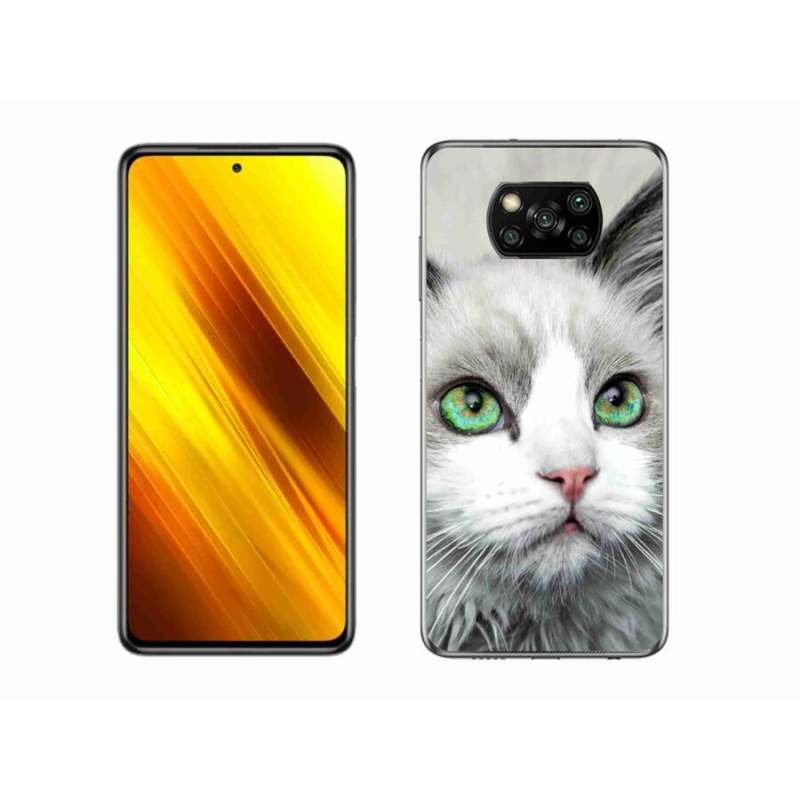 Gélový kryt mmCase na mobil Xiaomi Poco X3 - mačací pohľad