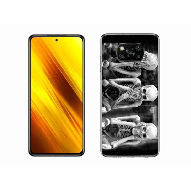 Gélový kryt mmCase na mobil Xiaomi Poco X3 - kostlivci