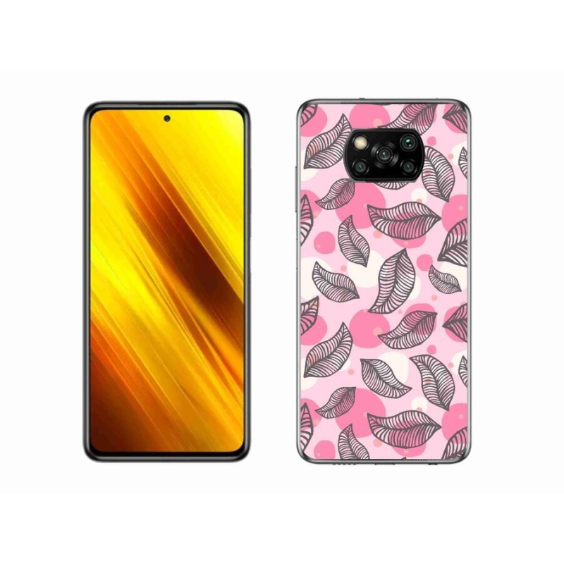 Gélový kryt mmCase na mobil Xiaomi Poco X3 - kreslené padajúce listy