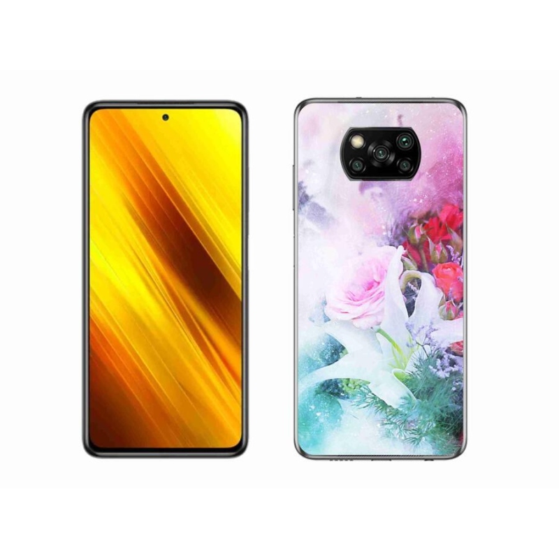 Gélový kryt mmCase na mobil Xiaomi Poco X3 - kvety 4