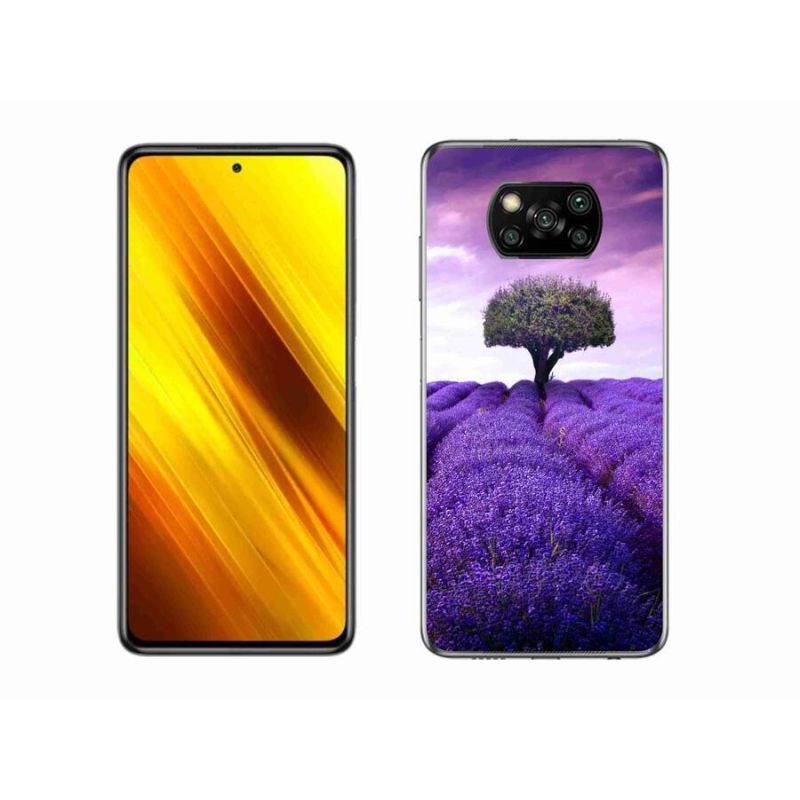 Gélový kryt mmCase na mobil Xiaomi Poco X3 - levanduľová lúka