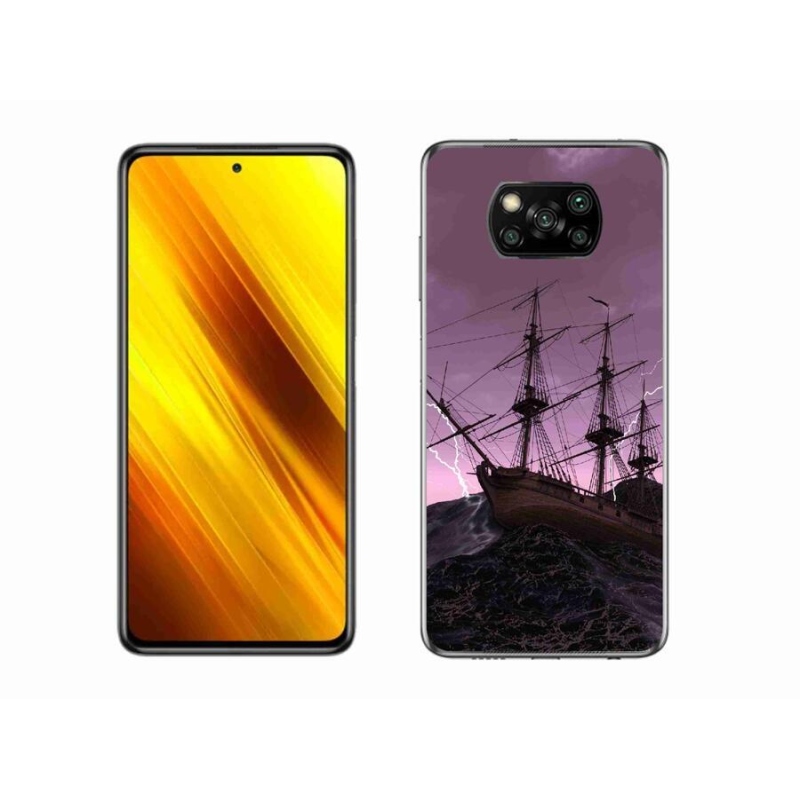 Gélový kryt mmCase na mobil Xiaomi Poco X3 - loď v búrke