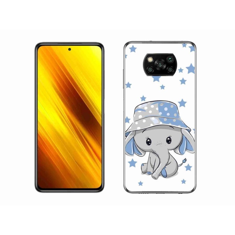 Gélový kryt mmCase na mobil Xiaomi Poco X3 - modrý slon