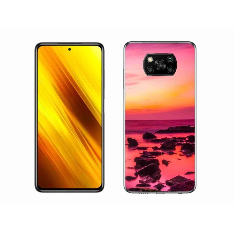 Gélový kryt mmCase na mobil Xiaomi Poco X3 - more a žiara