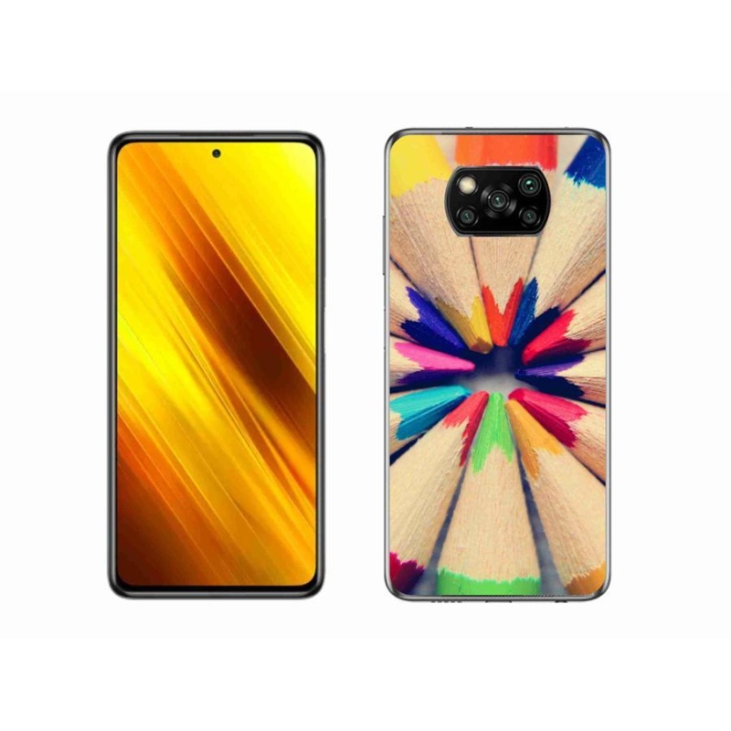 Gélový kryt mmCase na mobil Xiaomi Poco X3 - pastelky