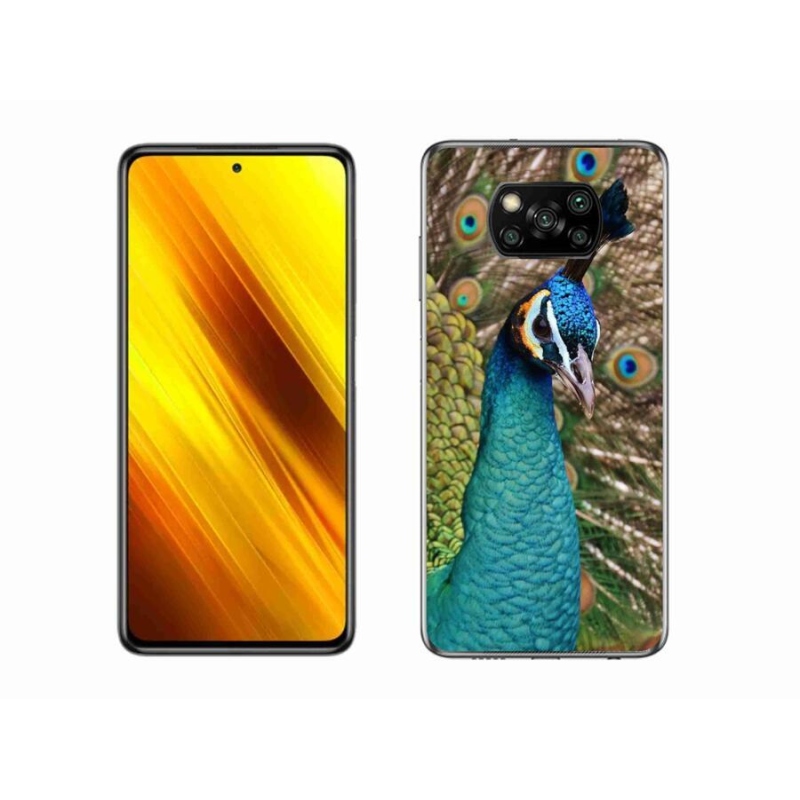 Gélový kryt mmCase na mobil Xiaomi Poco X3 - páv