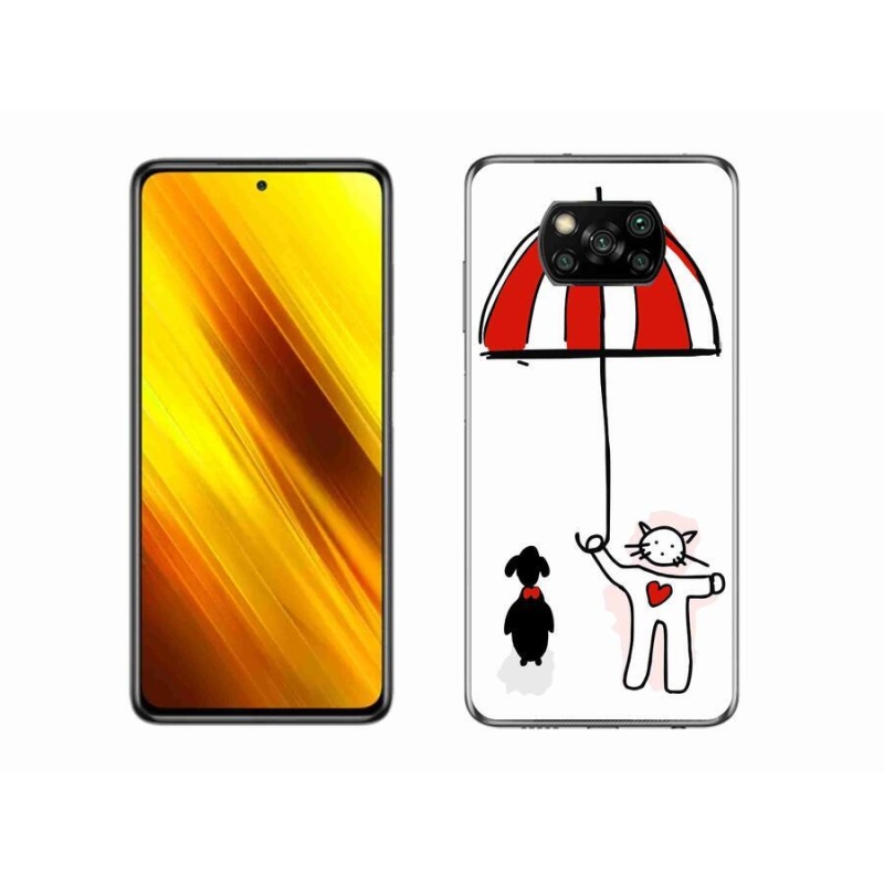 Gélový kryt mmCase na mobil Xiaomi Poco X3 - psík a mačička