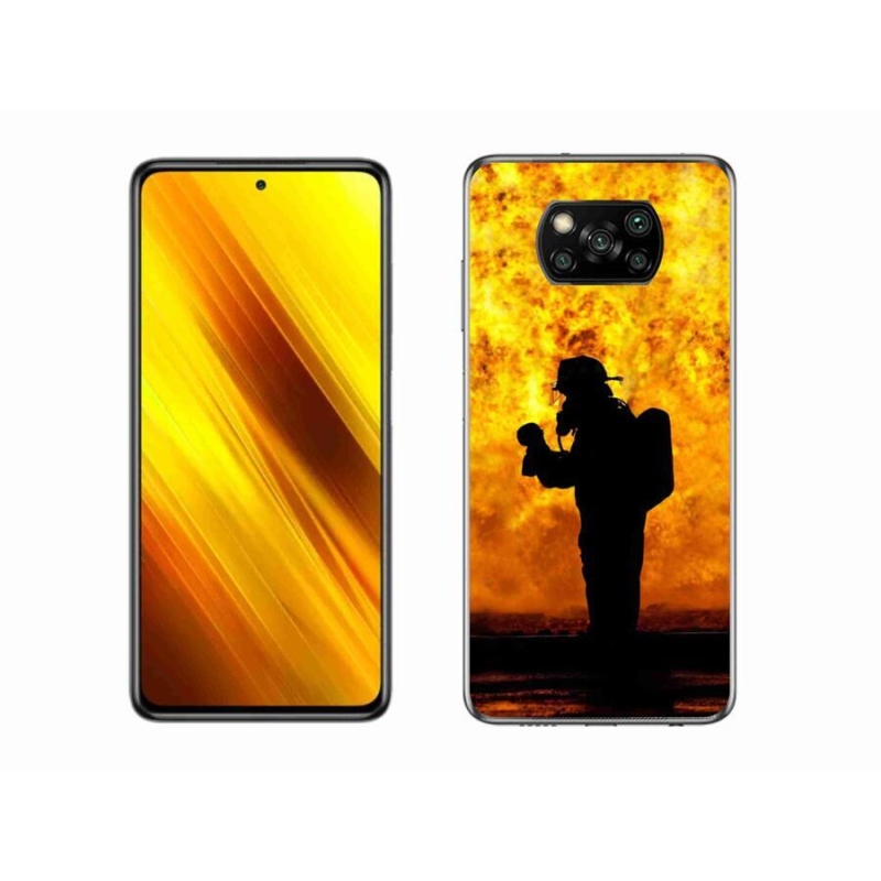 Gélový kryt mmCase na mobil Xiaomi Poco X3 Pro - hasič