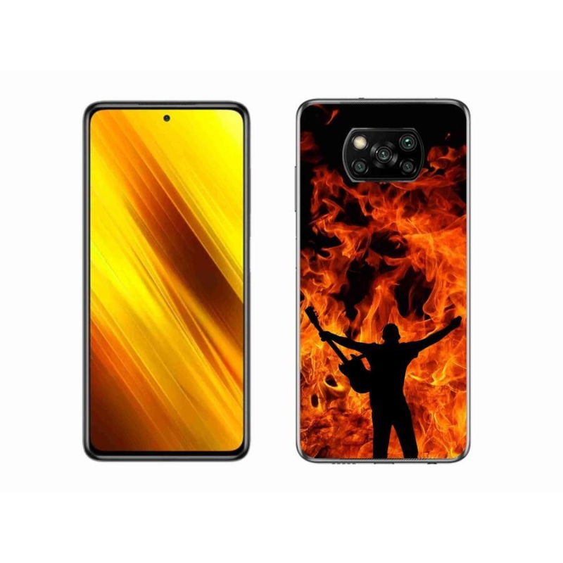 Gélový kryt mmCase na mobil Xiaomi Poco X3 Pro - muzikant a oheň