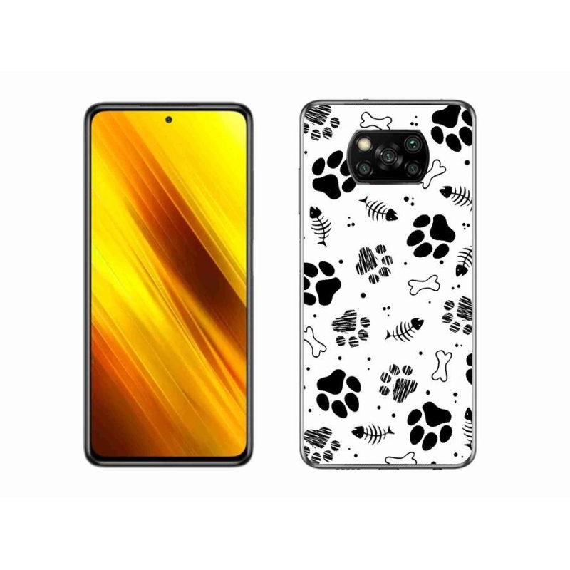 Gélový kryt mmCase na mobil Xiaomi Poco X3 Pro - psie labky 1