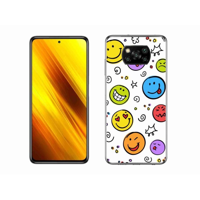 Gélový kryt mmCase na mobil Xiaomi Poco X3 Pro - smajlíci