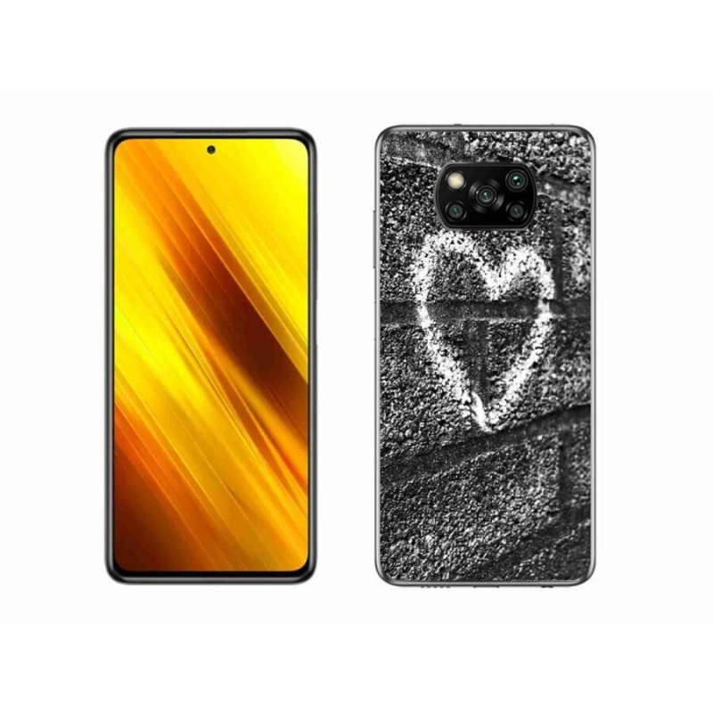 Gélový kryt mmCase na mobil Xiaomi Poco X3 Pro - srdce na stene