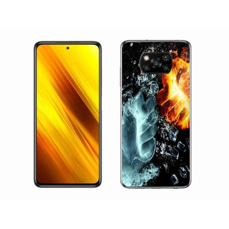 Gélový kryt mmCase na mobil Xiaomi Poco X3 Pro - voda a oheň