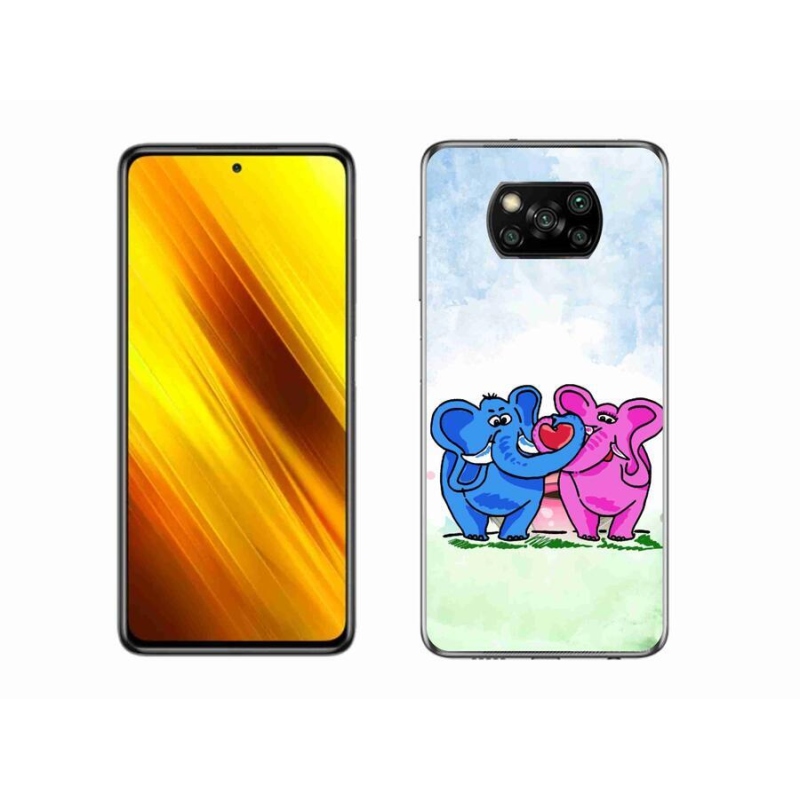 Gélový kryt mmCase na mobil Xiaomi Poco X3 Pro - zamilovaní slony