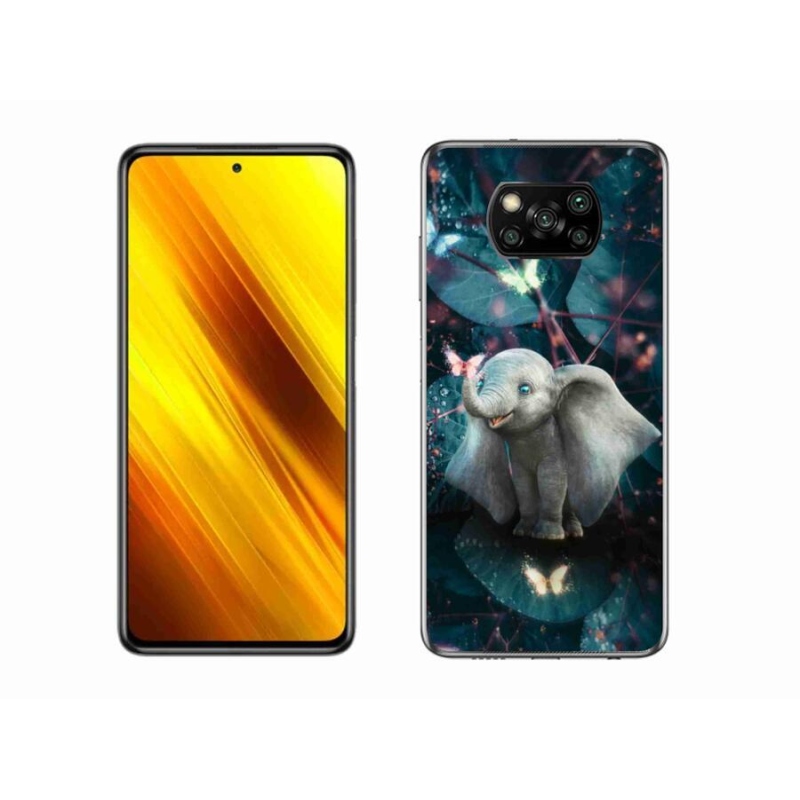 Gélový kryt mmCase na mobil Xiaomi Poco X3 - roztomilý slon