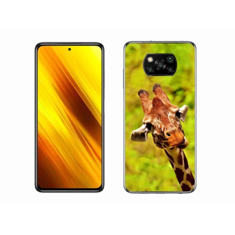 Gélový kryt mmCase na mobil Xiaomi Poco X3 - žirafa