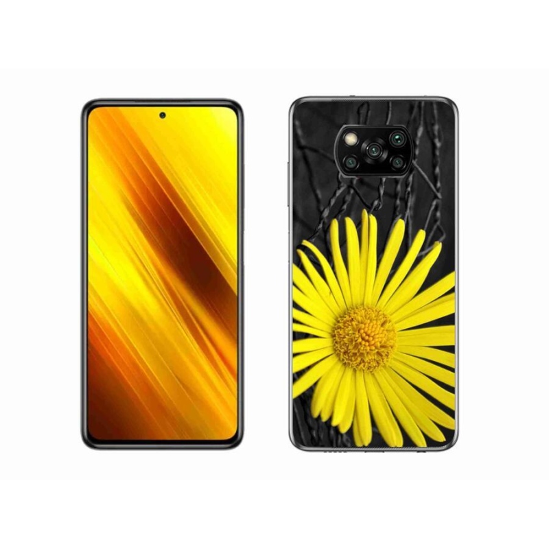 Gélový kryt mmCase na mobil Xiaomi Poco X3 - žltý kvet