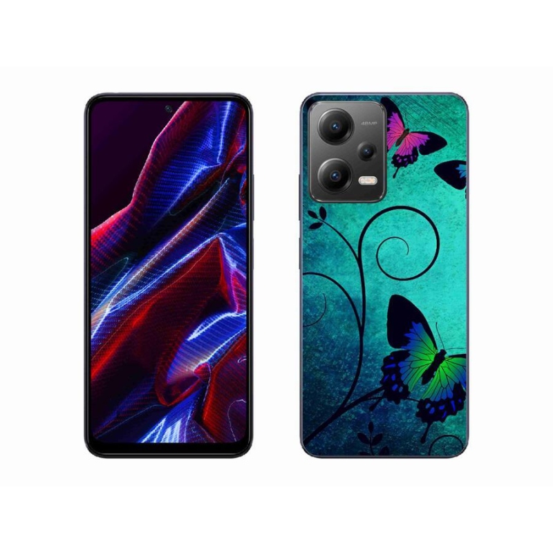 Gélový kryt mmCase na mobil Xiaomi Poco X5 5G - farební motýle