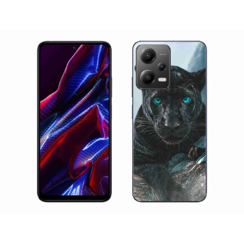 Gélový kryt mmCase na mobil Xiaomi Poco X5 5G - čierny panter