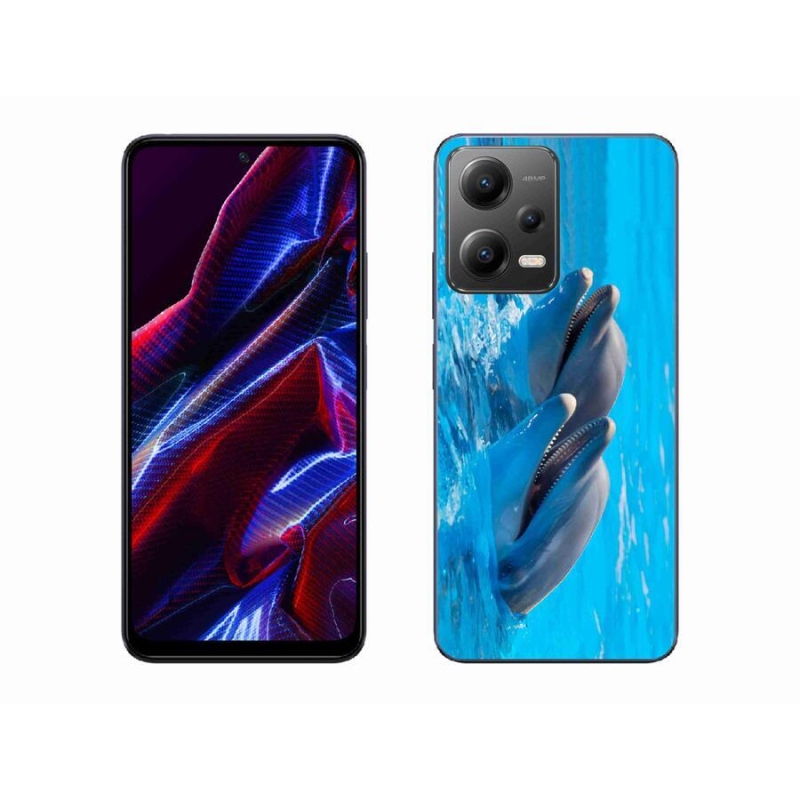 Gélový kryt mmCase na mobil Xiaomi Poco X5 5G - delfíny