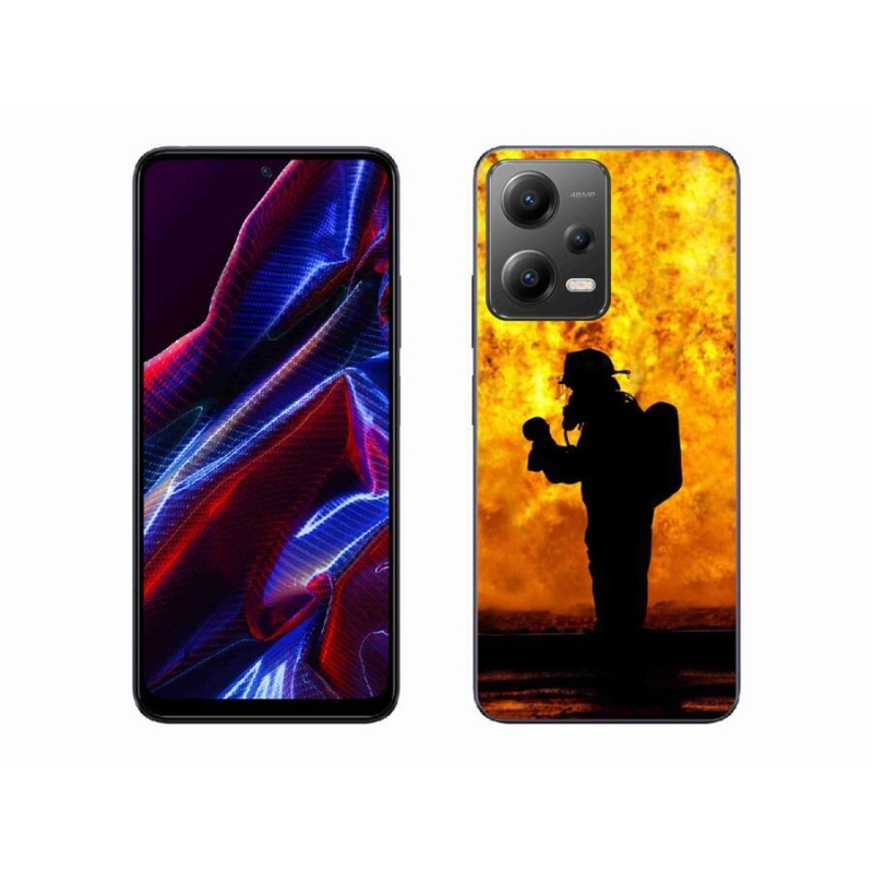 Gélový kryt mmCase na mobil Xiaomi Poco X5 5G - hasič