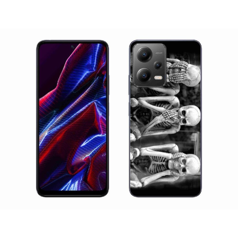 Gélový kryt mmCase na mobil Xiaomi Poco X5 5G - kostlivci