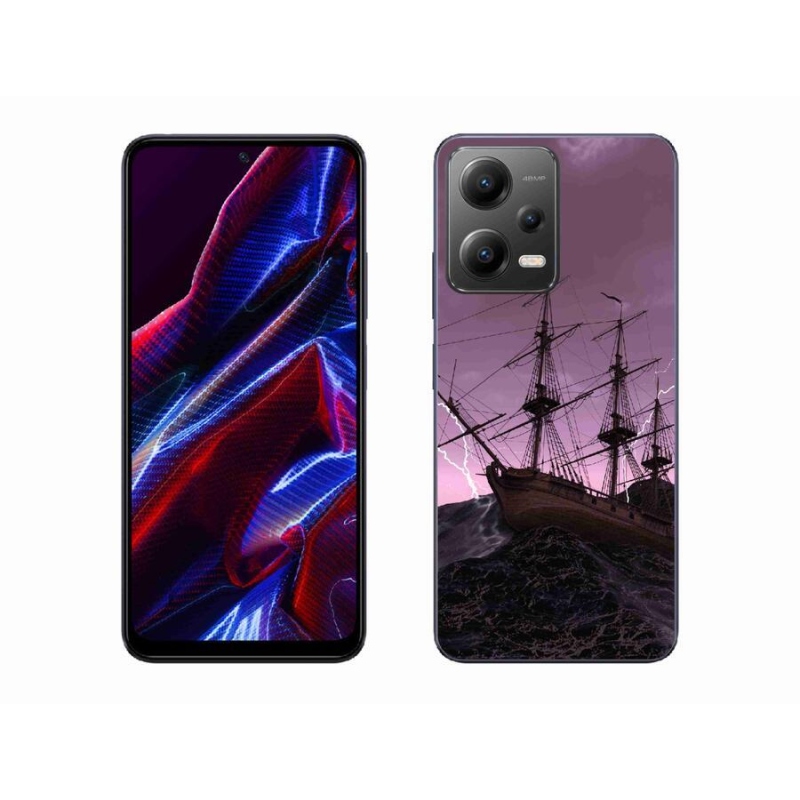 Gélový kryt mmCase na mobil Xiaomi Poco X5 5G - loď v búrke