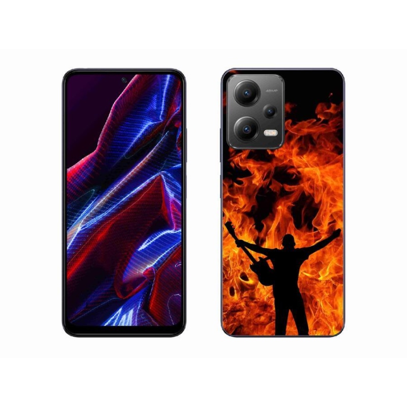 Gélový kryt mmCase na mobil Xiaomi Poco X5 5G - muzikant a oheň