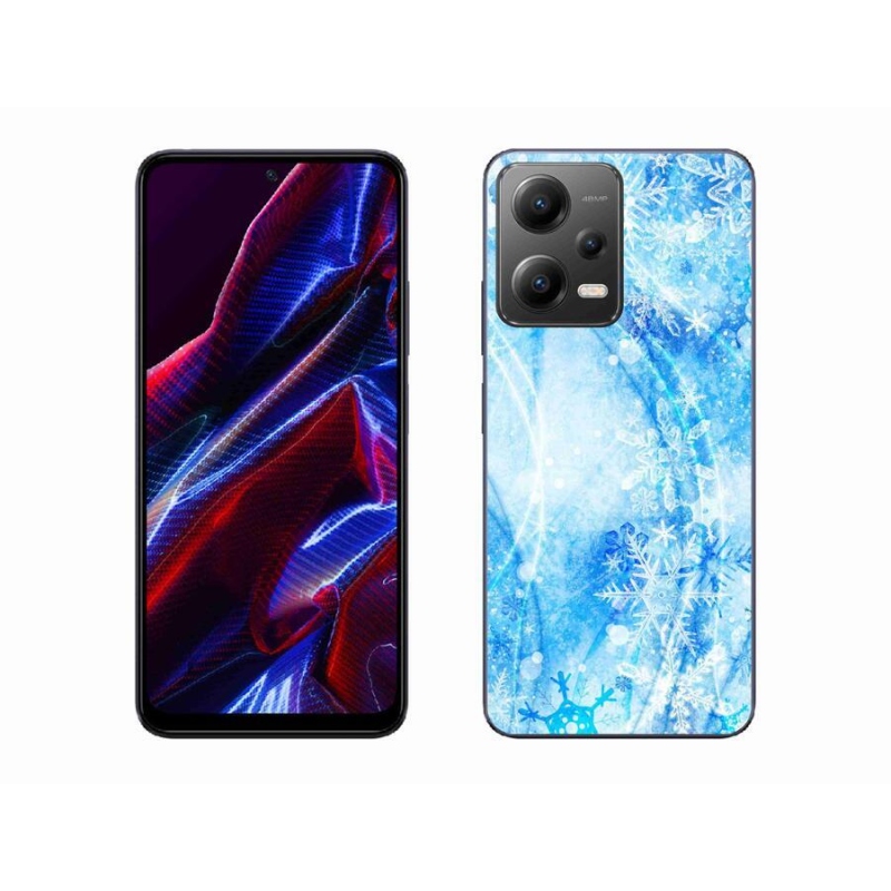 Gélový kryt mmCase na mobil Xiaomi Poco X5 5G - snehové vločky