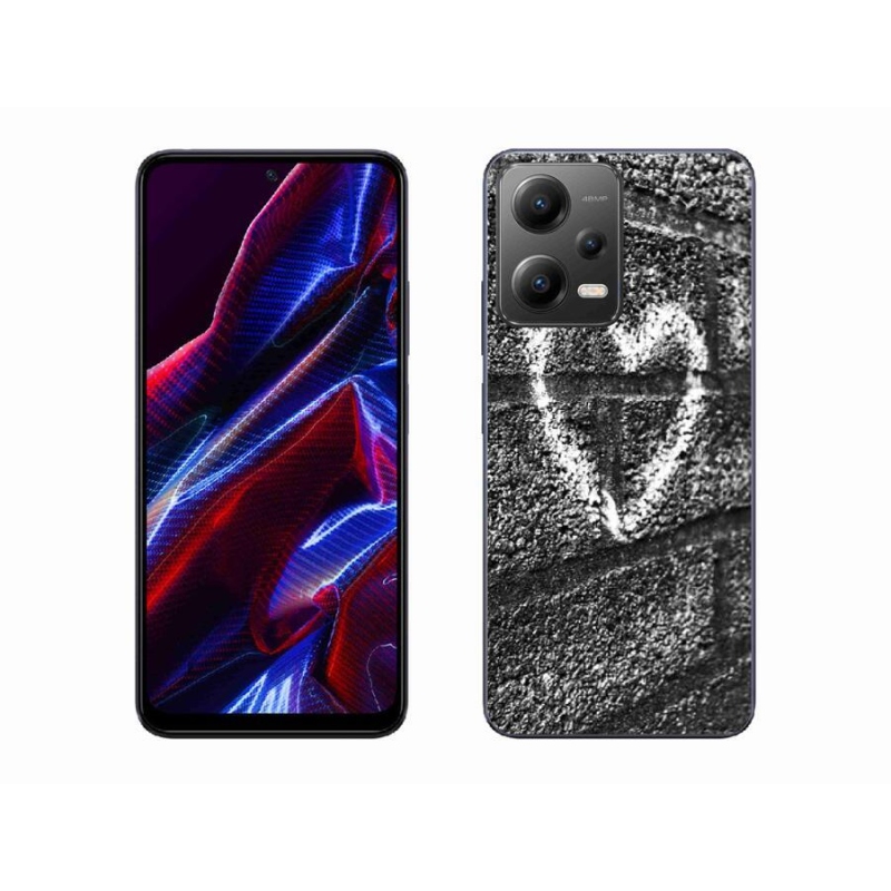 Gélový kryt mmCase na mobil Xiaomi Poco X5 5G - srdce na stene