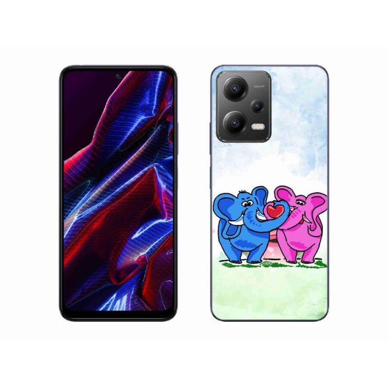 Gélový kryt mmCase na mobil Xiaomi Poco X5 5G - zamilovaní slony