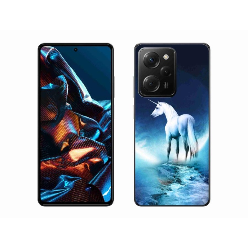 Gélový kryt mmCase na mobil Xiaomi Poco X5 Pro 5G - biely jednorožec