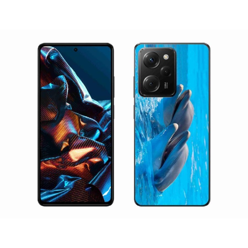 Gélový kryt mmCase na mobil Xiaomi Poco X5 Pro 5G - delfíny