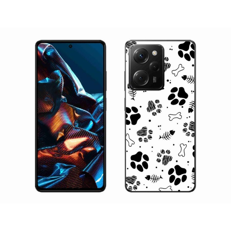 Gélový kryt mmCase na mobil Xiaomi Poco X5 Pro 5G - psie labky 1