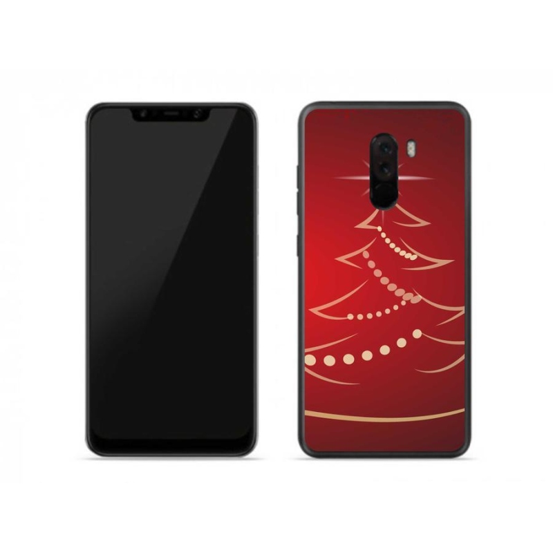 Gélový kryt mmCase na mobil Xiaomi Pocophone F1 - kreslený vianočný stromček