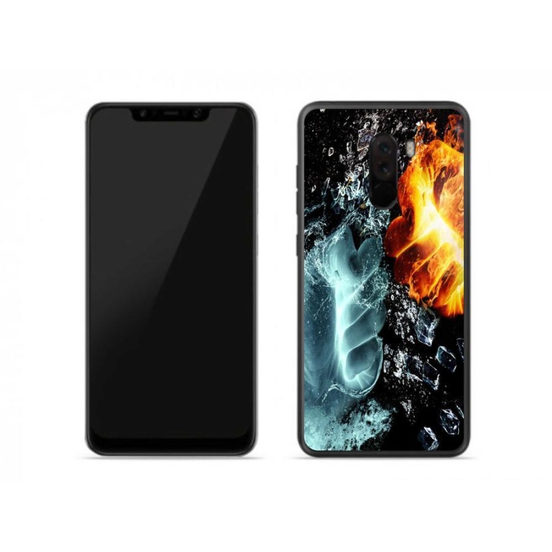 Gélový kryt mmCase na mobil Xiaomi Pocophone F1 - voda a oheň