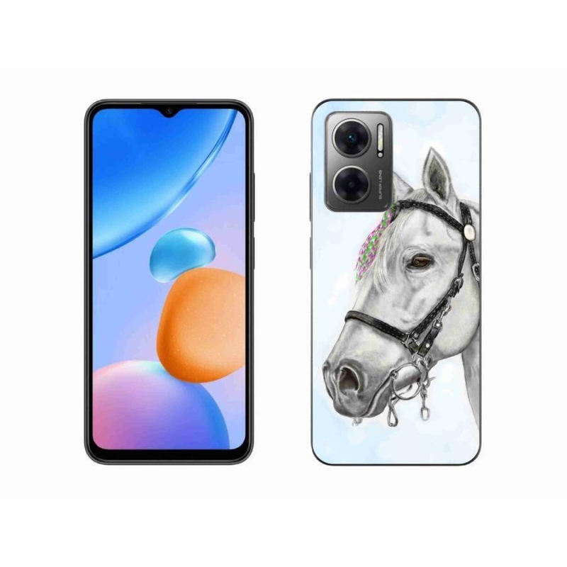 Gélový kryt mmCase na mobil Xiaomi Redmi 10 5G - biely kôň 1