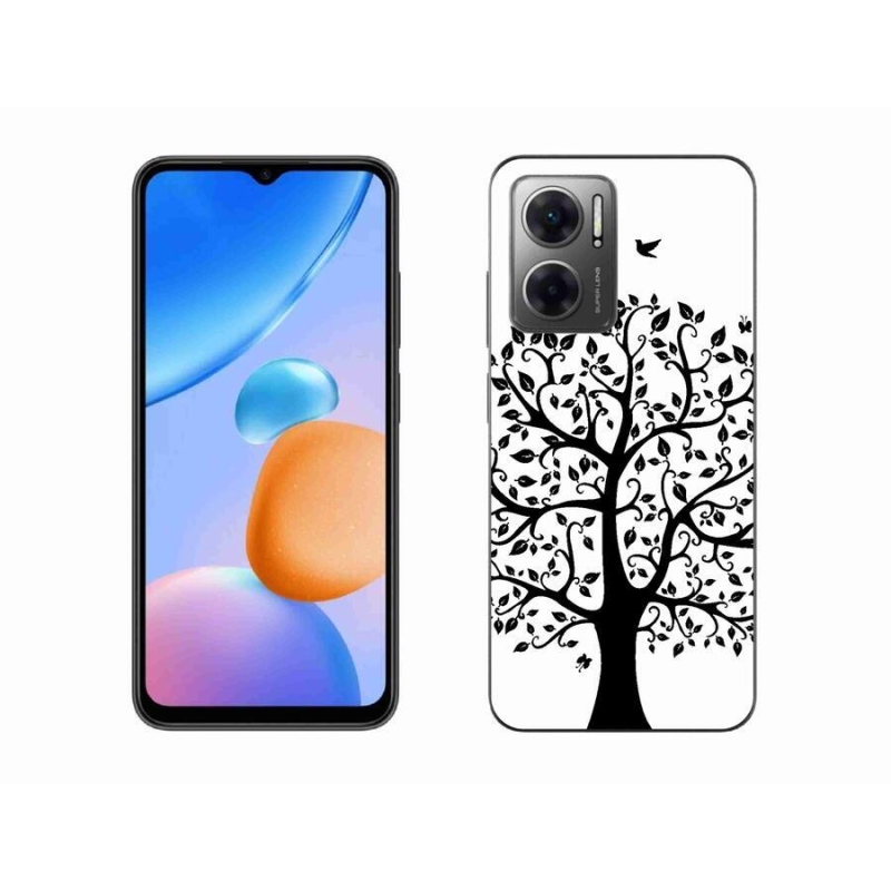 Gélový kryt mmCase na mobil Xiaomi Redmi 10 5G - čiernobiely strom